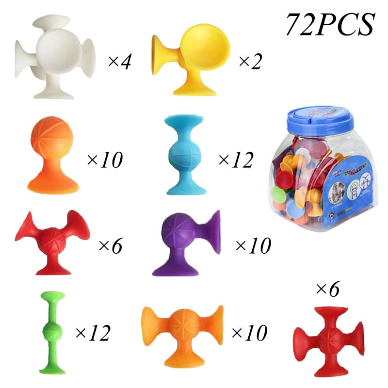 Soft Silicone Sucker Building Blocks