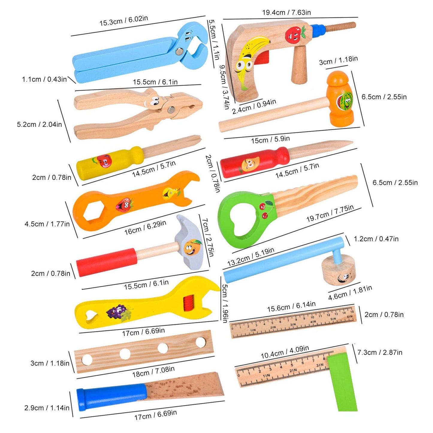 Kids Baby Wood Repair Set Tool