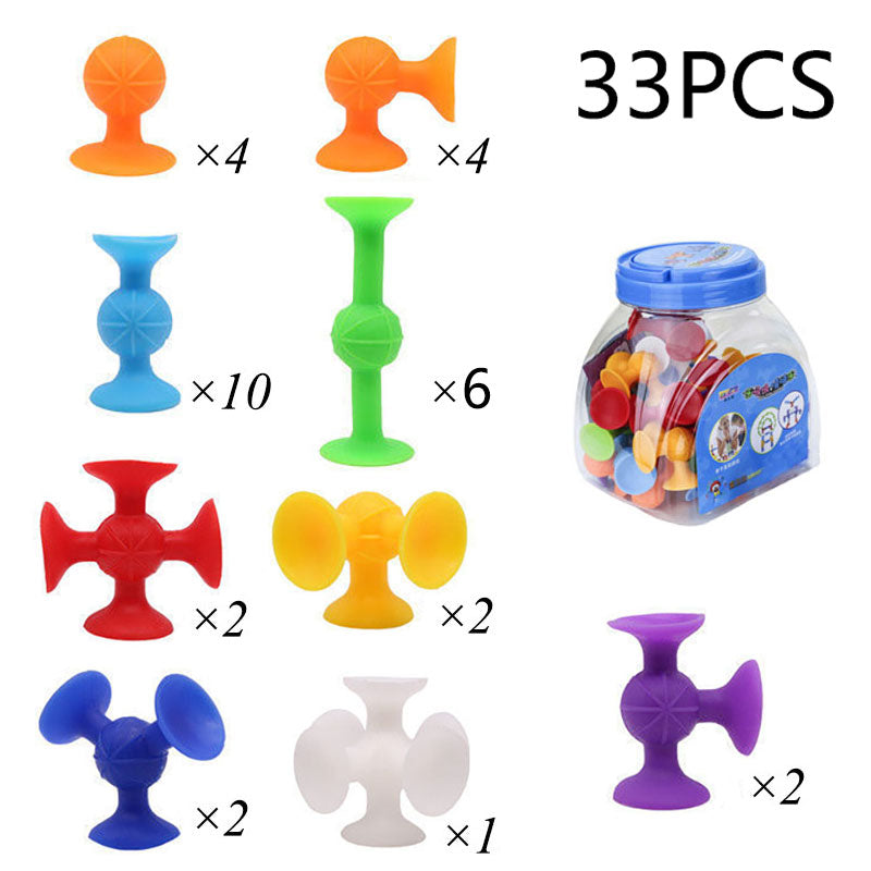 Soft Silicone Sucker Building Blocks