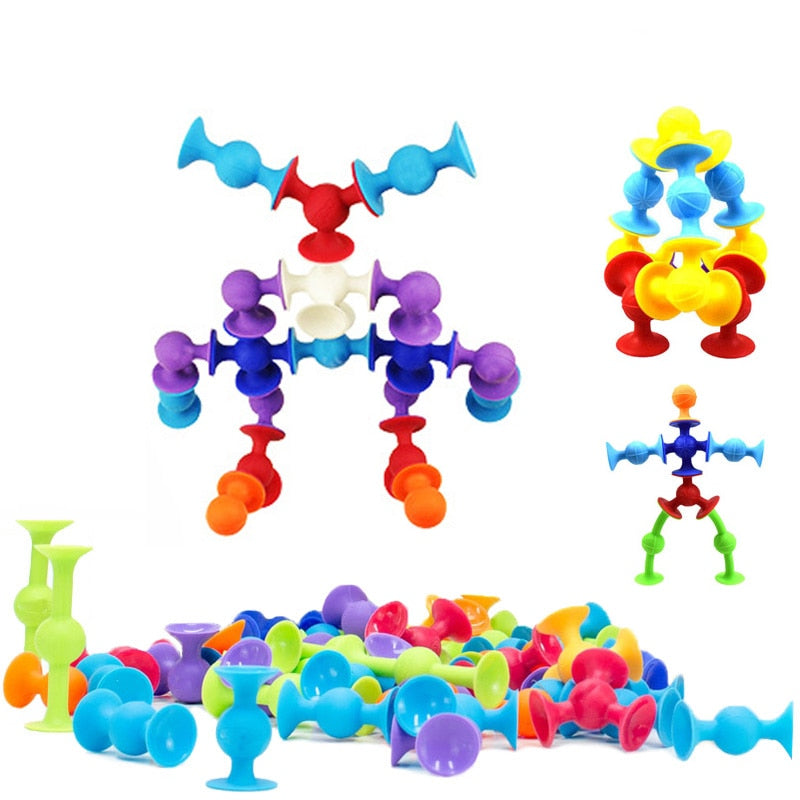 Soft Silicone Sucker Building Blocks