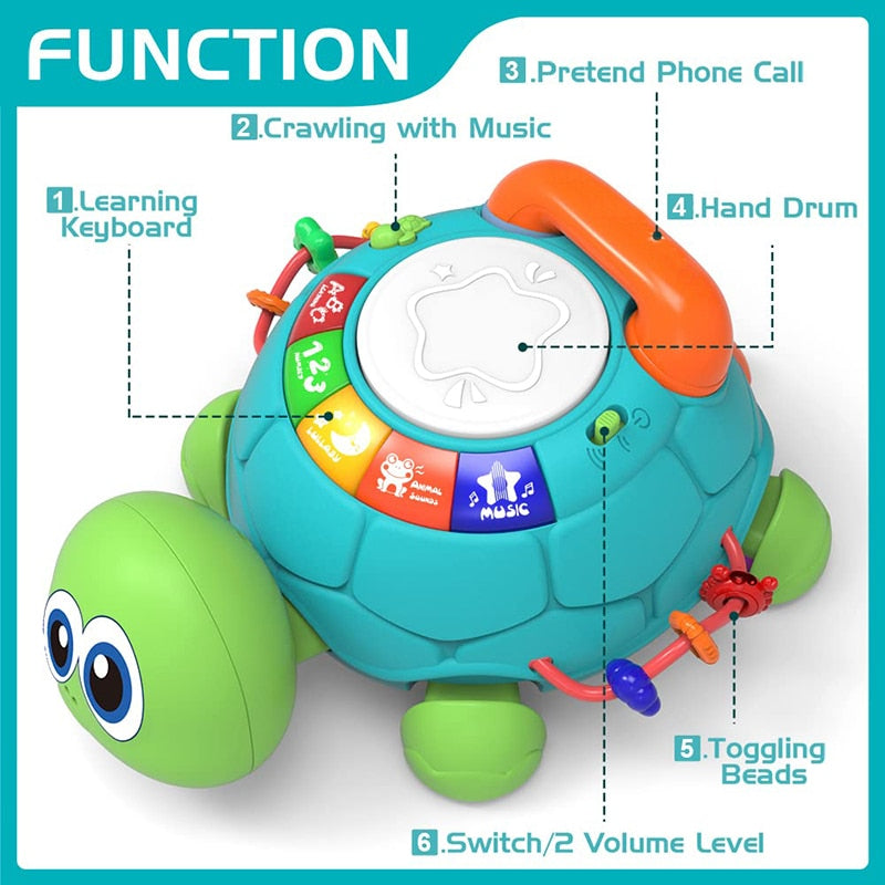 Music Turtle Crawling toy