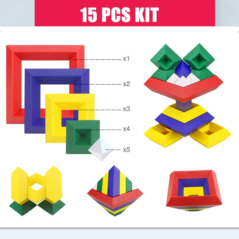 Square Building Block Toy 3D