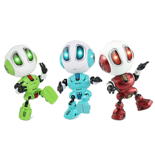 Smart Talking Robot Toy DIY USB Electric Toy Colorful LED Eyes Intelligent Robots