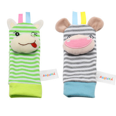 Plush Socks Wrist Strap Rattles Baby Toys