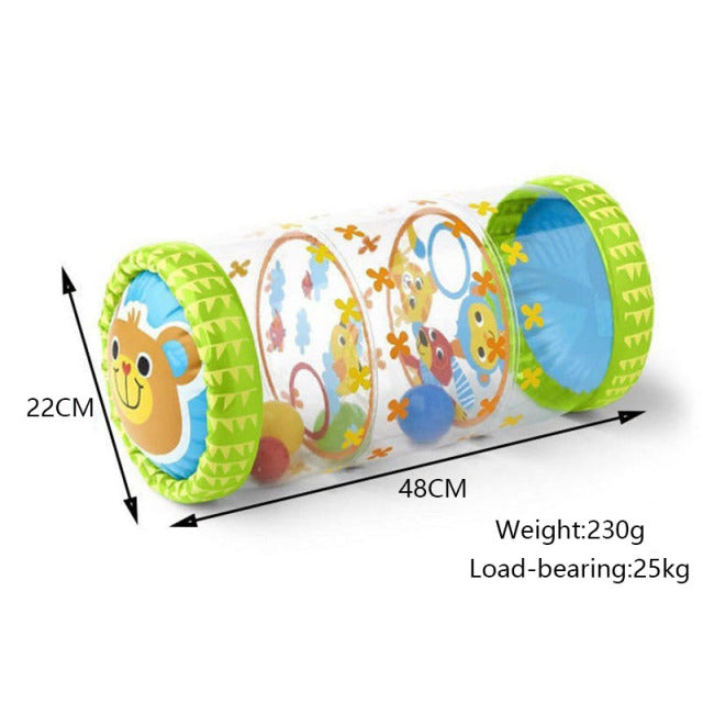 Inflatable Baby Crawling Roller Toy With Rattle