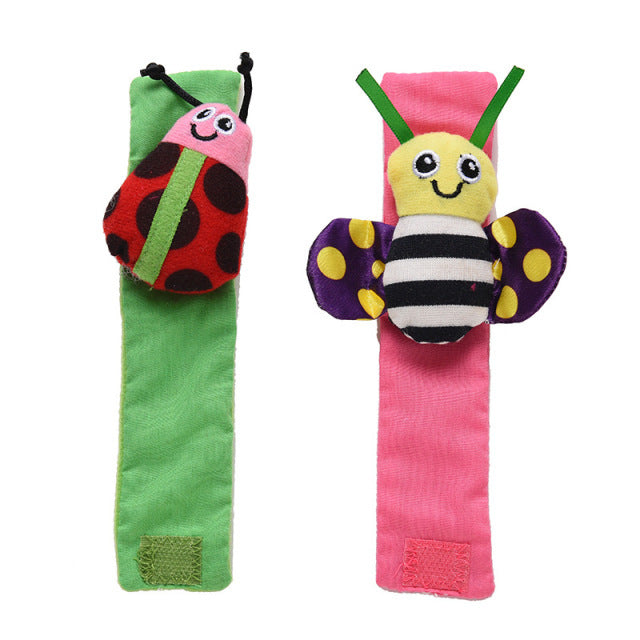 Plush Socks Wrist Strap Rattles Baby Toys