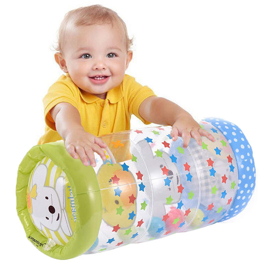 Inflatable Baby Crawling Roller Toy With Rattle