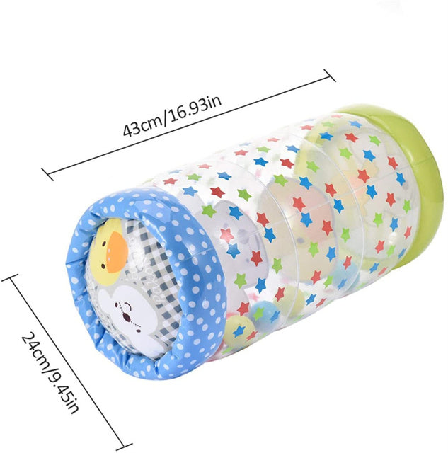 Inflatable Baby Crawling Roller Toy With Rattle